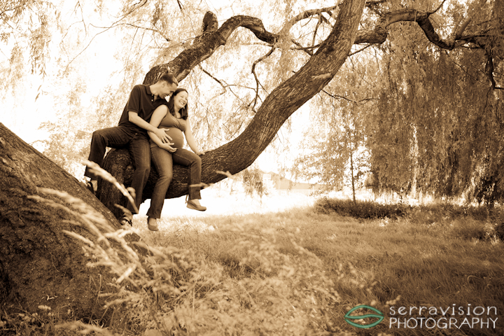 Pregnant mama and her husband got adventurous and climbed a tree!