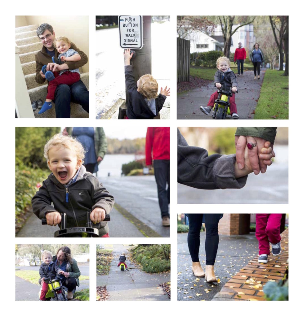 lifestyle photography captures pictures of a little boy and his family taking a walk outside